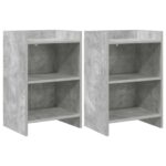 vidaXL Nočné stolíky 2 pcs Betónovo sivá 40 x 30 x 60 cm