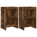 vidaXL Nočné stolíky 2 pcs Dymový dub 40 x 30 x 60 cm Kompozitné drevo
