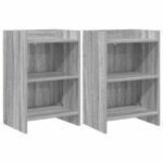 vidaXL Nočné stolíky 2 pcs Sivý Sonoma 40 x 30 x 60 cm