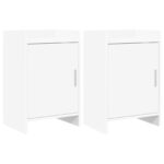 vidaXL Nočné stolíky 2 pcs Biela 40 x 30 x 60 cm Kompozitné drevo
