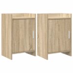 vidaXL Nočné stolíky 2 pcs Dub sonoma 40 x 30 x 60 cm Kompozitné drevo