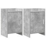 vidaXL Nočné stolíky 2 pcs Betónovo sivá 40 x 30 x 60 cm
