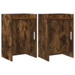 vidaXL Nočné stolíky 2 pcs Dymový dub 40 x 30 x 60 cm Kompozitné drevo