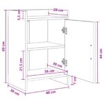 vidaXL Nočné stolíky 2 pcs Staré drevo 40 x 30 x 60 cm – Obrázok 8