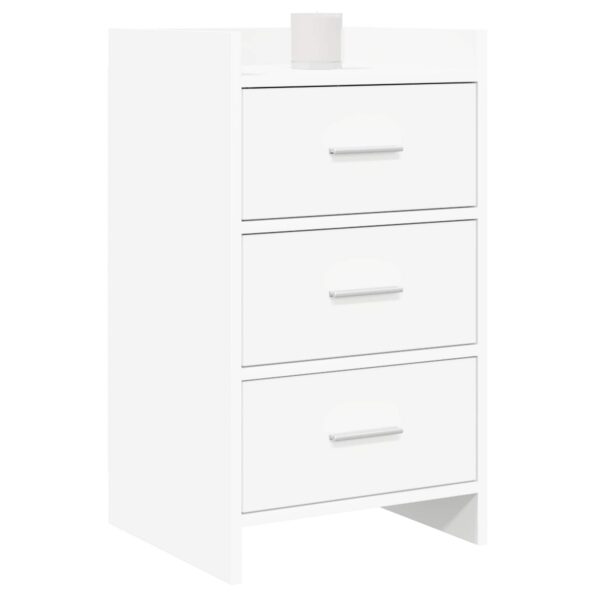 vidaXL Nočné stolíky Biela 40 x 36 x 70 cm Kompozitné drevo – Obrázok 2