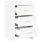 vidaXL Nočné stolíky Biela 40 x 36 x 70 cm Kompozitné drevo – Obrázok 3
