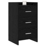 vidaXL Nočné stolíky Čierny dub 40 x 36 x 70 cm Kompozitné drevo – Obrázok 2