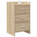 vidaXL Nočné stolíky Dub sonoma 40 x 36 x 70 cm Kompozitné drevo – Obrázok 2