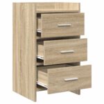 vidaXL Nočné stolíky Dub sonoma 40 x 36 x 70 cm Kompozitné drevo – Obrázok 3