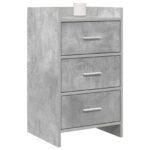 vidaXL Nočné stolíky Betónovo sivá 40 x 36 x 70 cm Kompozitné drevo – Obrázok 2