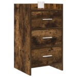 vidaXL Nočné stolíky Dymový dub 40 x 36 x 70 cm Kompozitné drevo – Obrázok 2