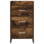 vidaXL Nočné stolíky Dymový dub 40 x 36 x 70 cm Kompozitné drevo – Obrázok 4