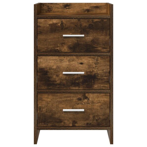vidaXL Nočné stolíky Dymový dub 40 x 36 x 70 cm Kompozitné drevo – Obrázok 4
