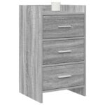 vidaXL Nočné stolíky Sivý Sonoma 40 x 36 x 70 cm Kompozitné drevo – Obrázok 2