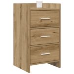 vidaXL Nočné stolíky Dub artisan 40 x 36 x 70 cm Kompozitné drevo – Obrázok 2
