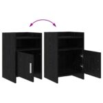 vidaXL Nočné stolíky 2 pcs Čierny dub 40 x 36 x 60 cm Kompozitné drevo – Obrázok 9
