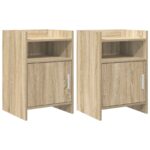 vidaXL Nočné stolíky 2 pcs Dub sonoma 40 x 36 x 60 cm Kompozitné drevo