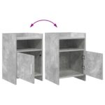 vidaXL Nočné stolíky Betónovo sivá 40 x 36 x 60 cm Kompozitné drevo – Obrázok 9