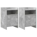vidaXL Nočné stolíky 2 pcs Betónovo sivá 40 x 36 x 60 cm