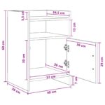 vidaXL Nočné stolíky 2 pcs Dymový dub 40 x 36 x 60 cm Kompozitné drevo – Obrázok 10