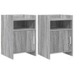 vidaXL Nočné stolíky 2 pcs Sivý Sonoma 40 x 36 x 60 cm