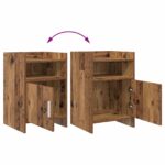 vidaXL Nočné stolíky Staré drevo 40 x 36 x 60 cm Kompozitné drevo – Obrázok 9