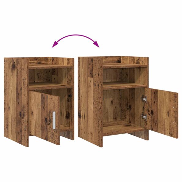 vidaXL Nočné stolíky 2 pcs Staré drevo 40 x 36 x 60 cm – Obrázok 9