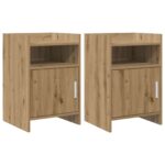 vidaXL Nočné stolíky 2 pcs Dub artisan 40 x 36 x 60 cm