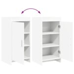 vidaXL Servírovacia skriňa Biela 40 x 36 x 80 cm Kompozitné drevo – Obrázok 8
