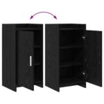vidaXL Servírovacia skriňa Čierny dub 40 x 36 x 80 cm Kompozitné drevo – Obrázok 8