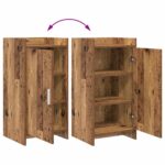 vidaXL Servírovacia skriňa Staré drevo 40 x 36 x 80 cm – Obrázok 8