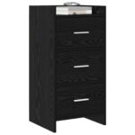 vidaXL Servírovacia skriňa Čierny dub 40 x 36 x 80 cm Kompozitné drevo – Obrázok 2