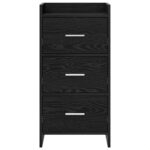 vidaXL Servírovacia skriňa Čierny dub 40 x 36 x 80 cm Kompozitné drevo – Obrázok 4