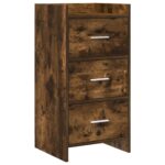 vidaXL Servírovacia skriňa Dymový dub 40 x 36 x 80 cm Kompozitné drevo