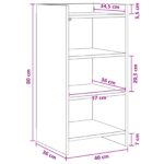 vidaXL Servírovacia skriňa Sivý Sonoma 40 x 36 x 80 cm – Obrázok 6