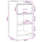 vidaXL Servírovacia skriňa Biela 40 x 36 x 80 cm Kompozitné drevo – Obrázok 8