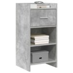 vidaXL Servírovacia skriňa Betónovo sivá 40 x 36 x 80 cm – Obrázok 2
