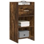 vidaXL Servírovacia skriňa Dymový dub 40 x 36 x 80 cm Kompozitné drevo – Obrázok 2