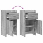 vidaXL Servírovacia skriňa Sivý Sonoma 40 x 36 x 80 cm – Obrázok 8