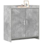 vidaXL Servírovacia skriňa Betónovo sivá 72 x 36 x 80 cm – Obrázok 2