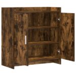vidaXL Servírovacia skriňa Dymový dub 72 x 36 x 80 cm Kompozitné drevo – Obrázok 3
