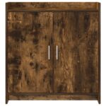 vidaXL Servírovacia skriňa Dymový dub 72 x 36 x 80 cm Kompozitné drevo – Obrázok 4