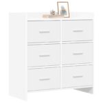vidaXL Servírovacia skriňa Biela 75 x 33 x 80 cm Kompozitné drevo – Obrázok 2