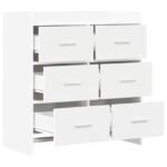 vidaXL Servírovacia skriňa Biela 75 x 33 x 80 cm Kompozitné drevo – Obrázok 3