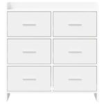 vidaXL Servírovacia skriňa Biela 75 x 33 x 80 cm Kompozitné drevo – Obrázok 4
