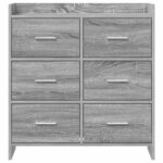 vidaXL Servírovacia skriňa Sivý Sonoma 75 x 33 x 80 cm – Obrázok 4