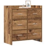 vidaXL Servírovacia skriňa Staré drevo 75 x 33 x 80 cm – Obrázok 2