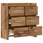 vidaXL Servírovacia skriňa Staré drevo 75 x 33 x 80 cm – Obrázok 3
