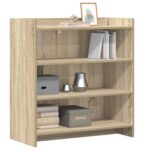 vidaXL Servírovacia skriňa Dub sonoma 75 x 36 x 80 cm Kompozitné drevo – Obrázok 2