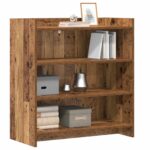 vidaXL Servírovacia skriňa Staré drevo 75 x 36 x 80 cm – Obrázok 2